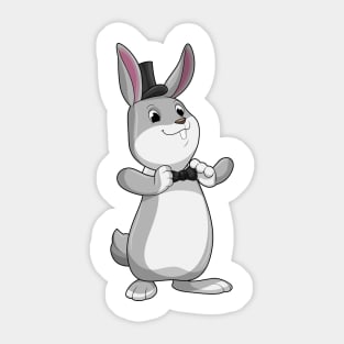Rabbit with Top hat & Bow tie Sticker